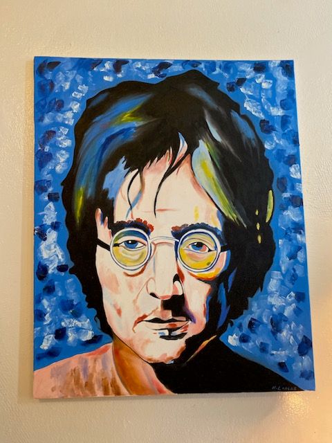 John Lennon, Acrylic, Canvas, 18" x 24"
