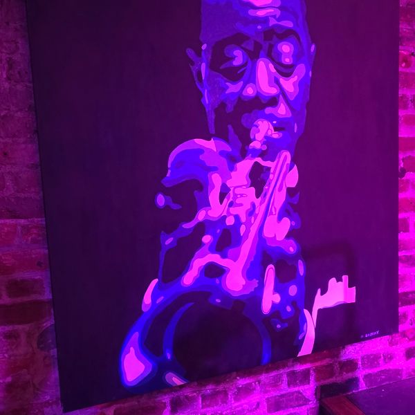 Louis Armstrong in Acrylic by Lomax, 3' x 5'