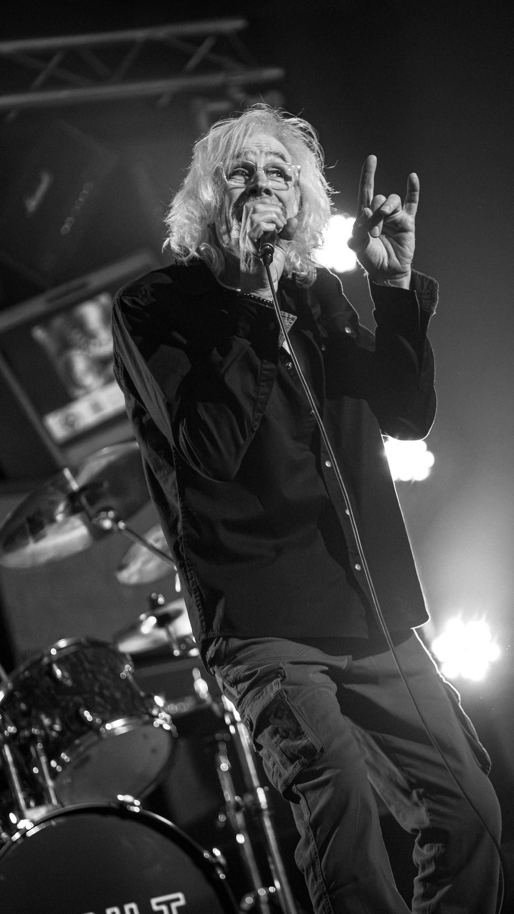 Geoff rocking it with rock horns
