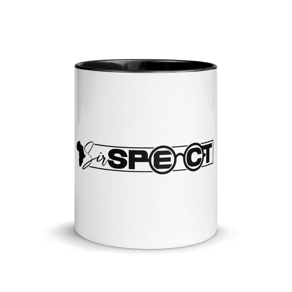 White Ceramic Mug with Sir Spect logo
