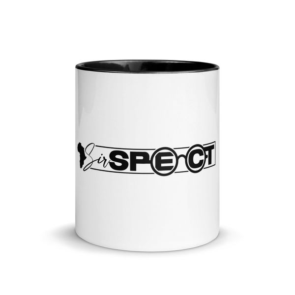 White Ceramic Mug with Sir Spect logo