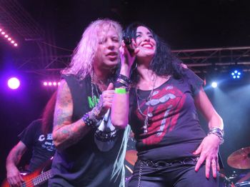 On stage with Ted Poley - Danger Danger
