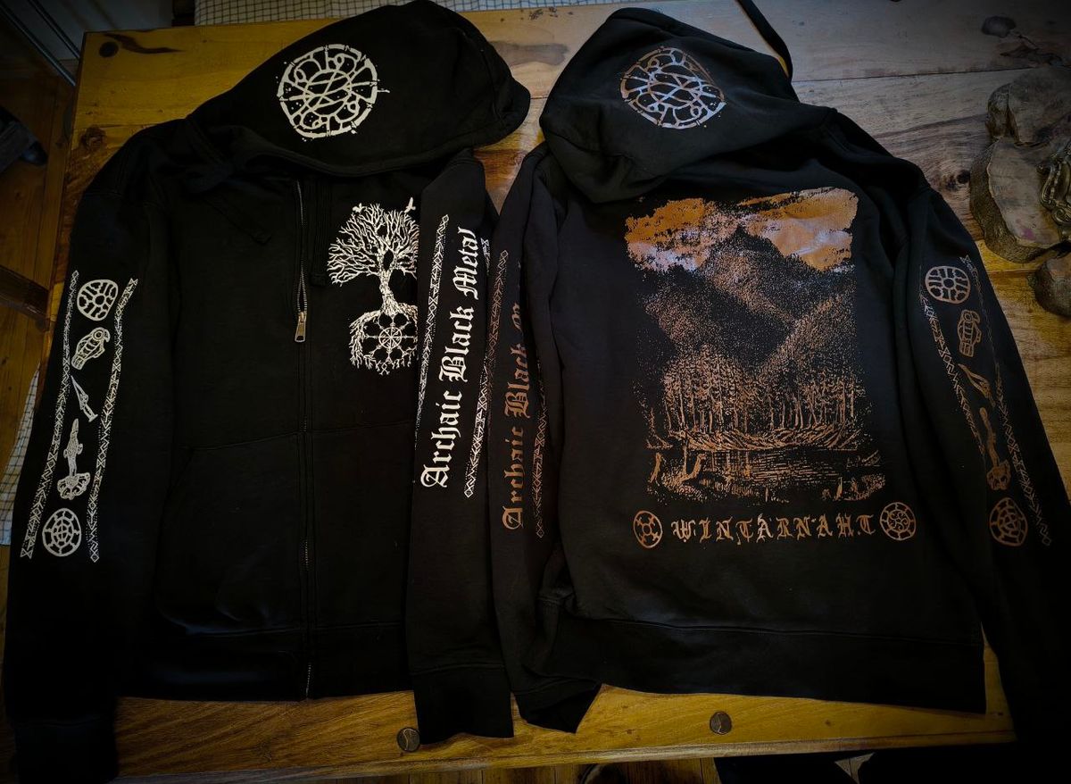 Wintarnaht: Hooded Zipper white print