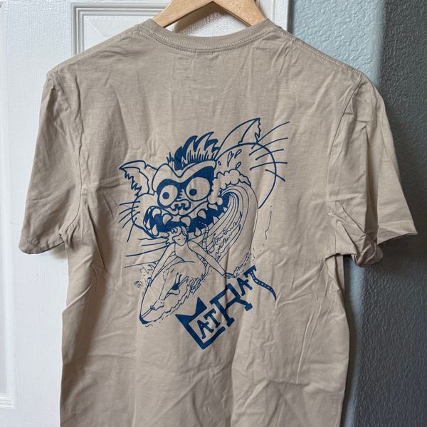 Cat and Surfer Shirt - Cream