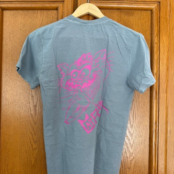 Cat and Surfer Shirt - Gray