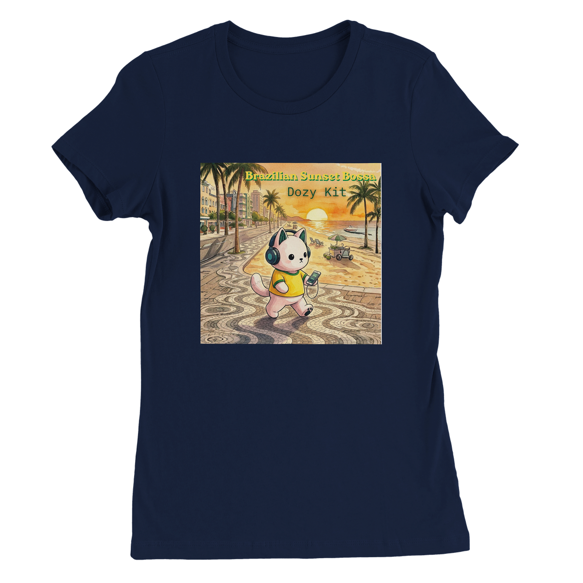 Brazilian Sunset Bossa (Lofi Beats) - Women’s Cut T-Shirt