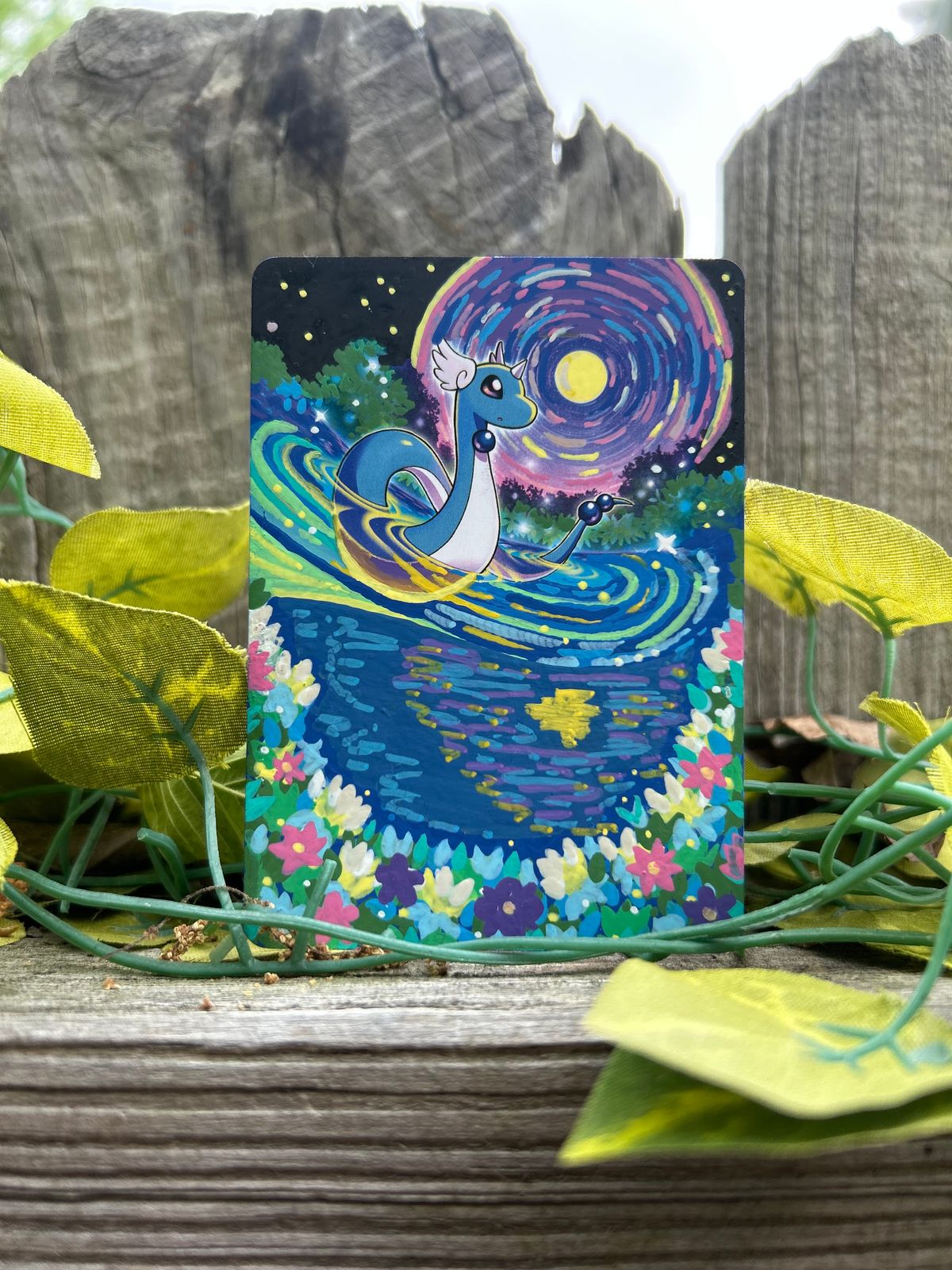 Dragonaire Hand-Painted Pokemon Card Art 