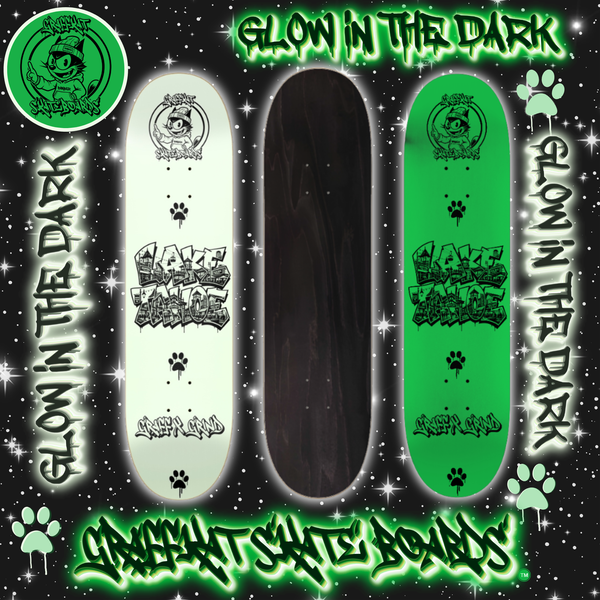 GRAFFKAT GLOW N DARK Lake Tahoe Skatedeck