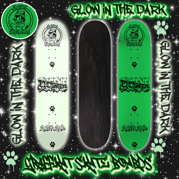 GRAFFKAT GLOW N DARK Eugene Skatedeck