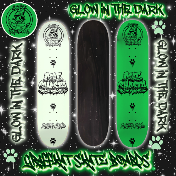 GRAFFKAT GLOW N DARK Mt.Shasta Skatedeck