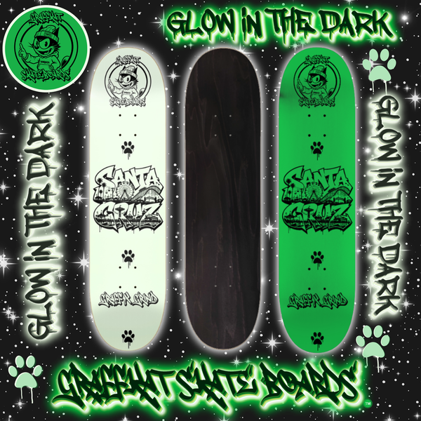 GRAFFKAT GLOW N DARK Santa Cruz Skatedeck