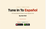 Tune in to Español Lyric Sheets