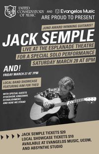 Jack Semple  at the Esplanade Theatre in Medicine Hat