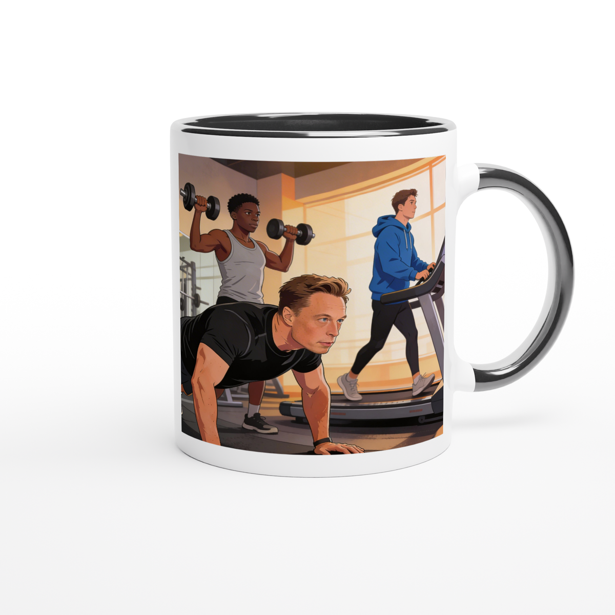 I just want to workout with Elon - Ceramic Mug