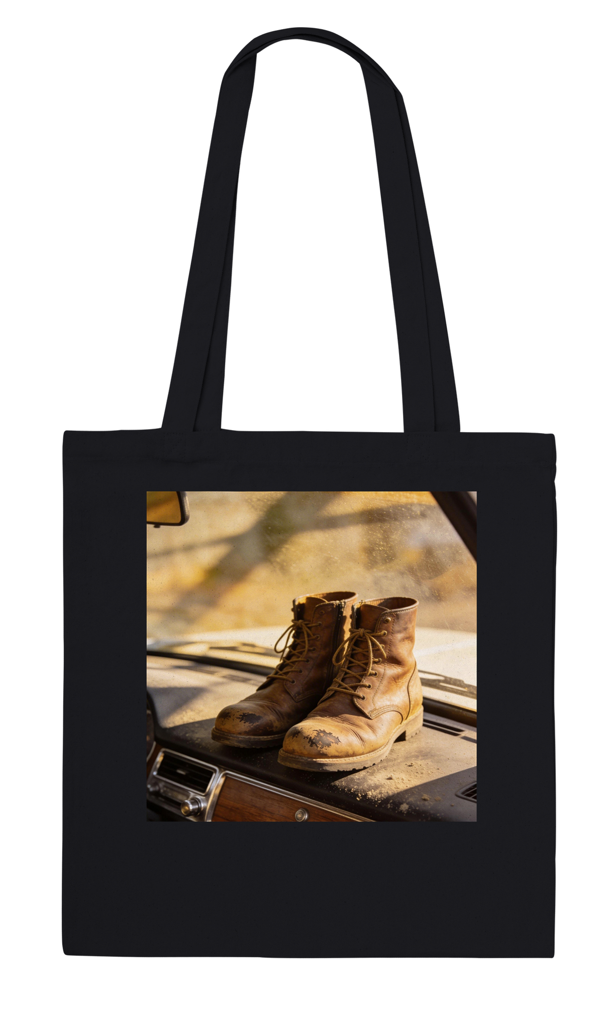 Boots on the Dashboard - Tote bag