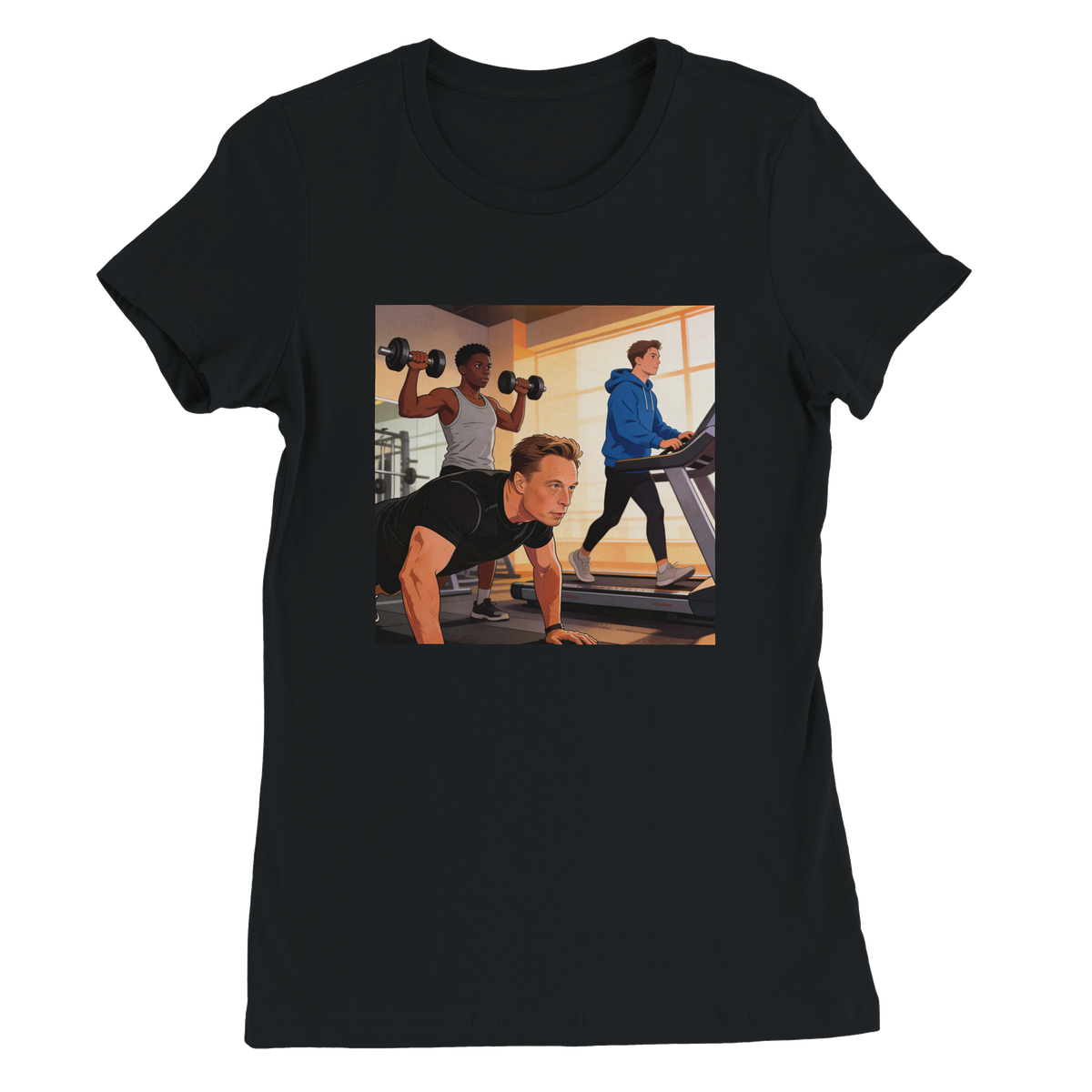 I just want to workout with Elon - Women’s Cut T-Shirt