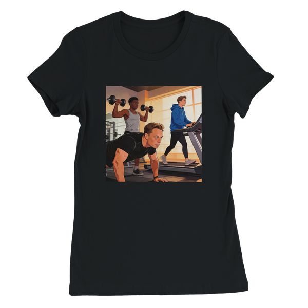 I just want to workout with Elon - Women’s Cut T-Shirt