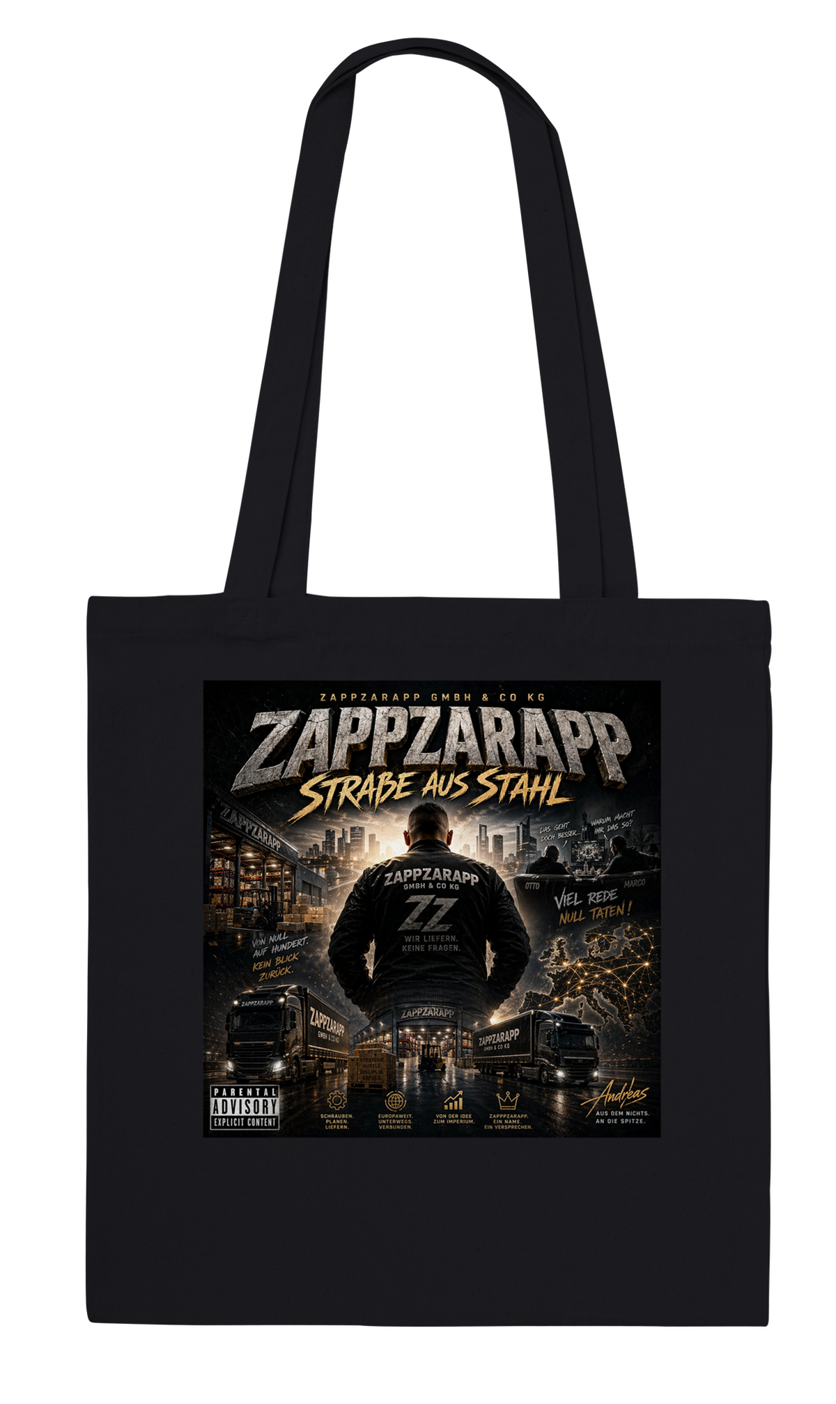 Zappzarapp – Straße aus Stahl - Tote bag