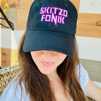 Black Hat w/Purple and White Logo (Unisex one size)