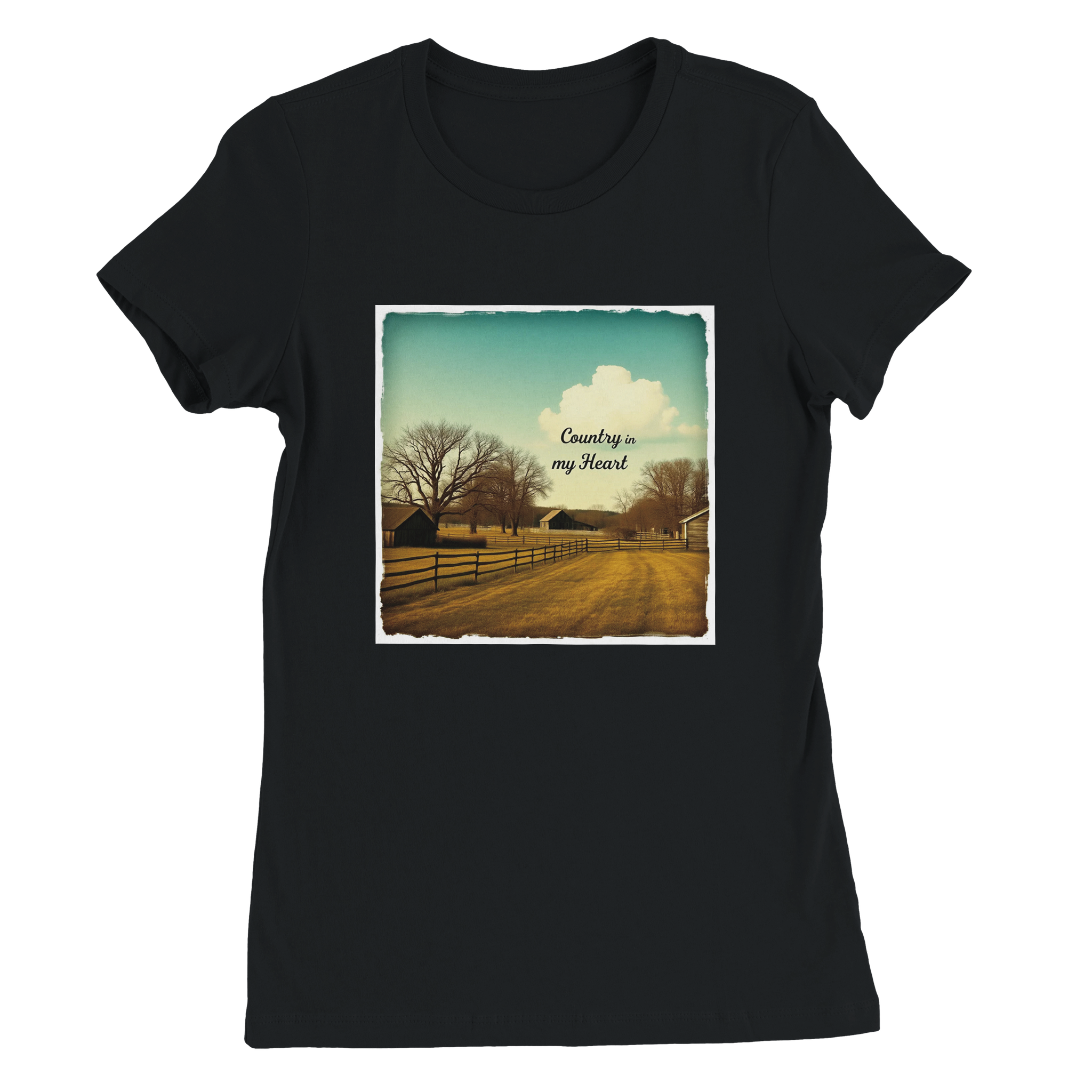 Country in My Heart, Tribute to Mom &amp; Dad - Women&rsquo;s Cut T-Shirt