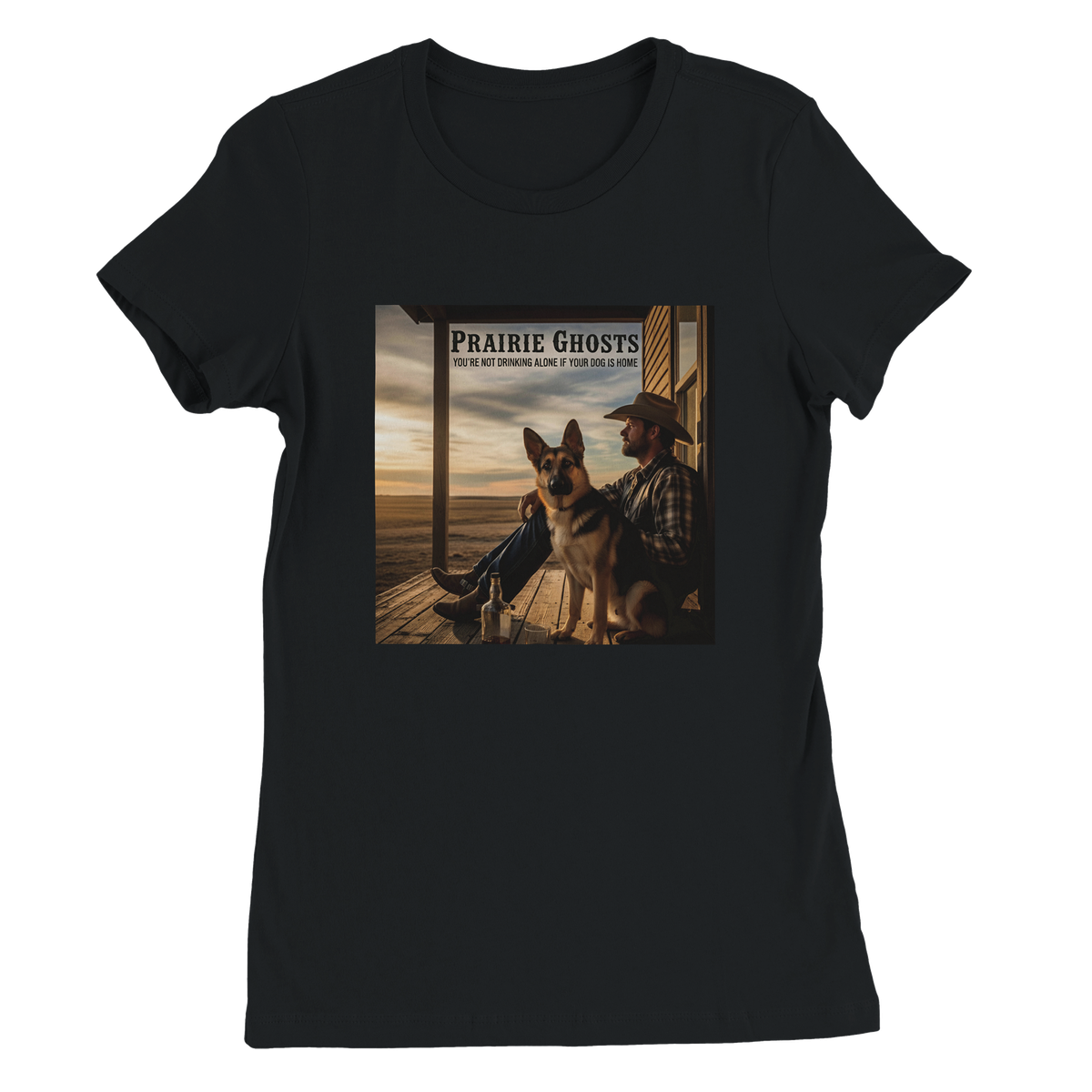 You're Not Drinking Alone If Your Dog Is Home - Women’s Cut T-Shirt