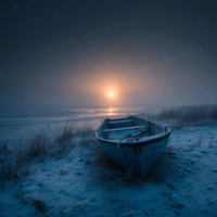 Boat At The Beach - Soft Morning Rise