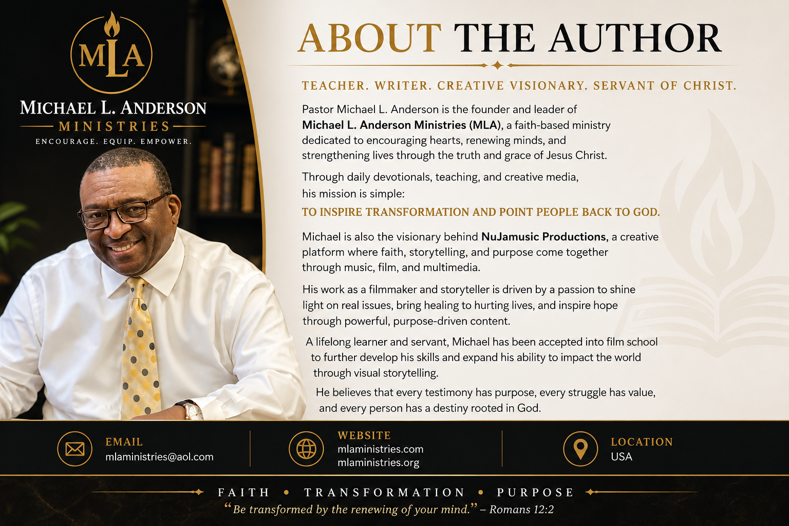 Existing About the Author artwork from the Bio page