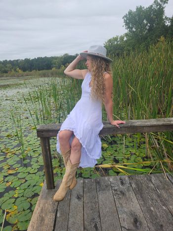 Heather checking out the beautiful lake!
