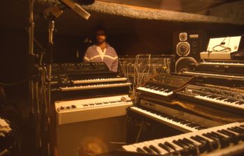 Craig Lewis, Oberheim tech wizard in the studio with Bruce
