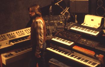 Bruce in one of the analog corners of his studio
