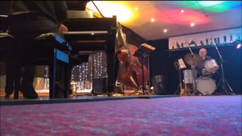 An interesting shot behind the Piano, with Pete and Owen at the Auckland jazz and blues club, 2016
