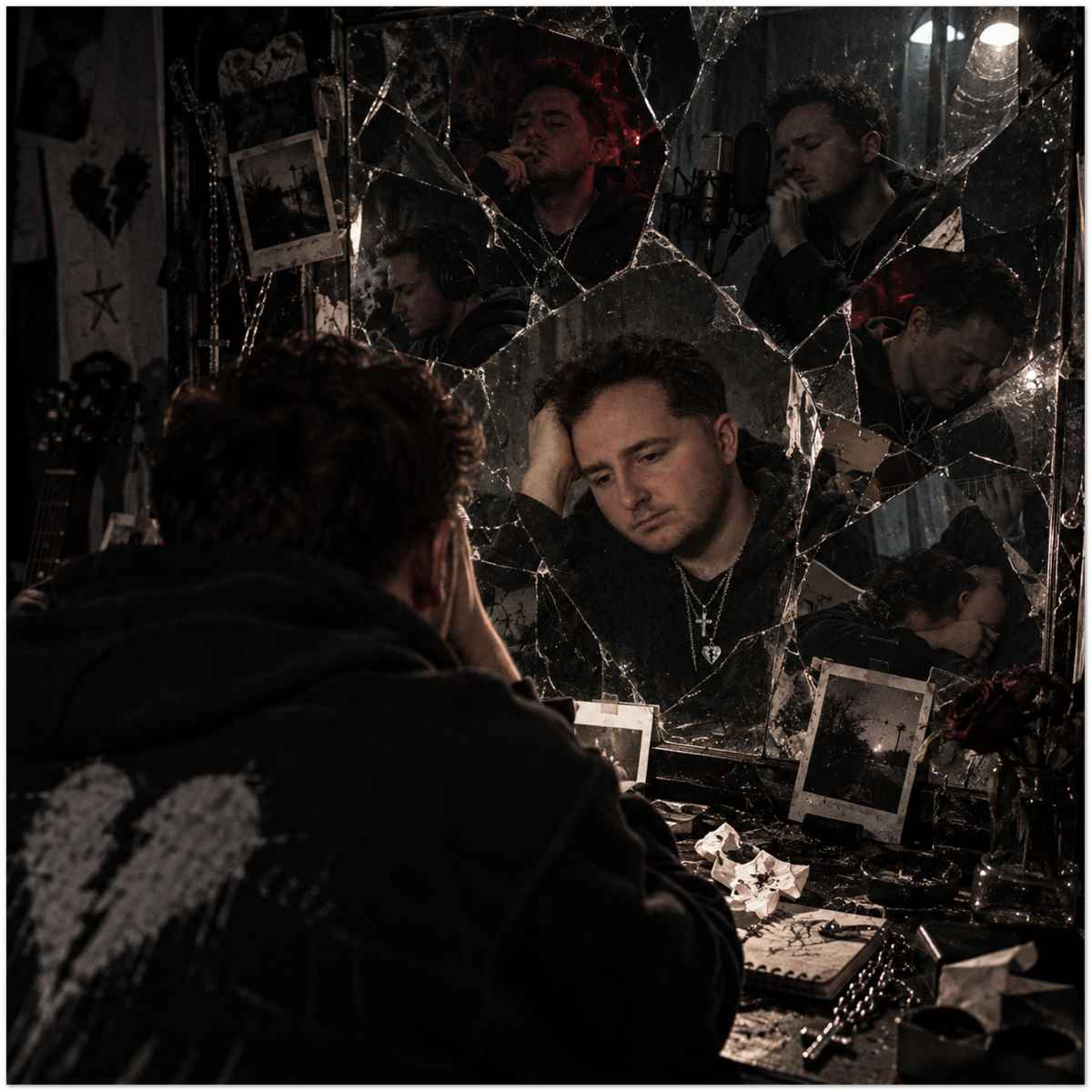 Talking to the mirror - Fine Art Poster