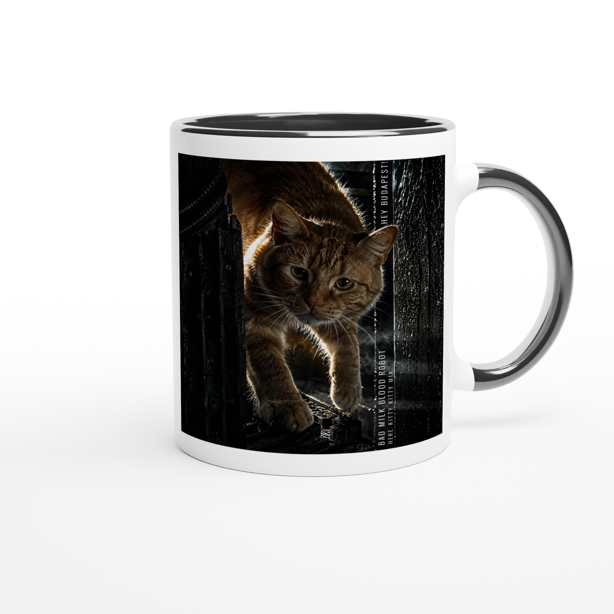 BAD MILK BLOOD ROBOT (HERE KITTY KITTY MIX) - Ceramic Mug
