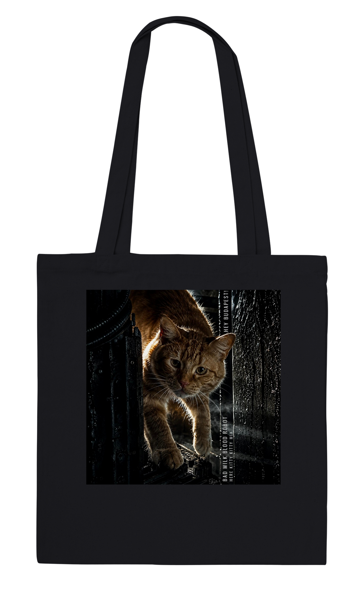 BAD MILK BLOOD ROBOT (HERE KITTY KITTY MIX) - Tote bag