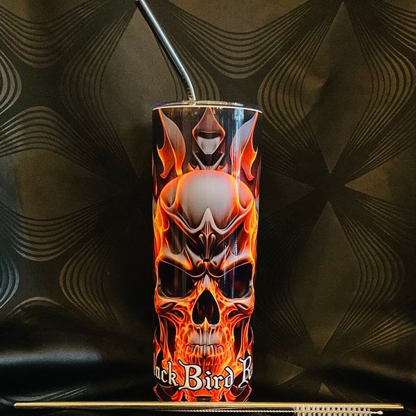 BBR Tumbler Flame Skull