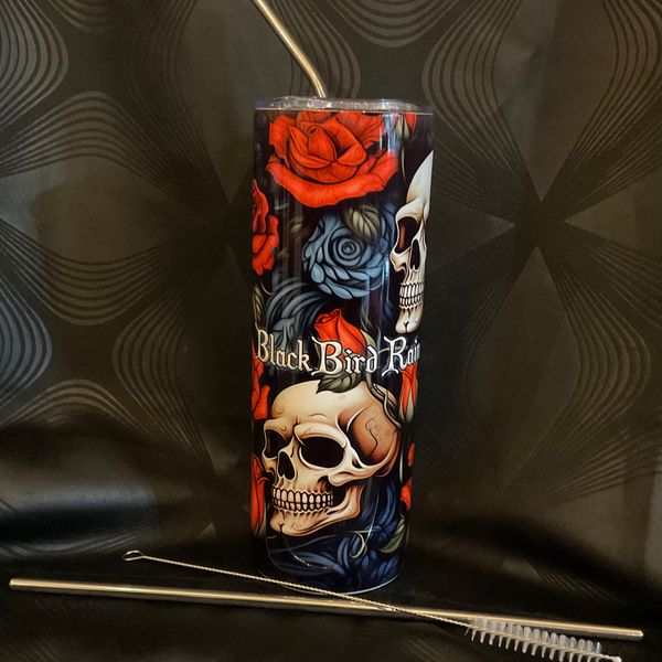 BBR Tumbler Rose Skull