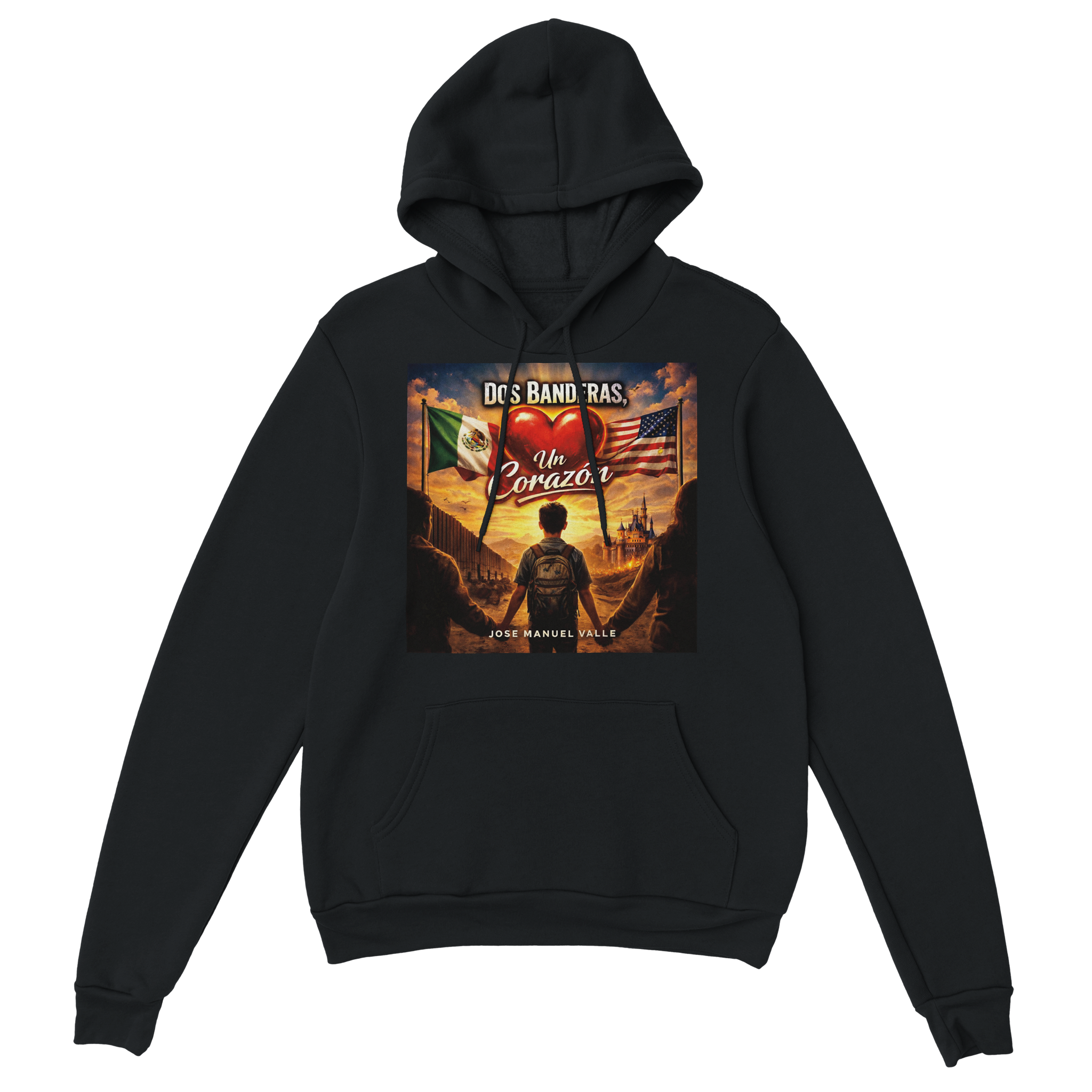 Dos Banderas, Un Coraz&oacute;n - Classic Unisex Pullover Hoodie
