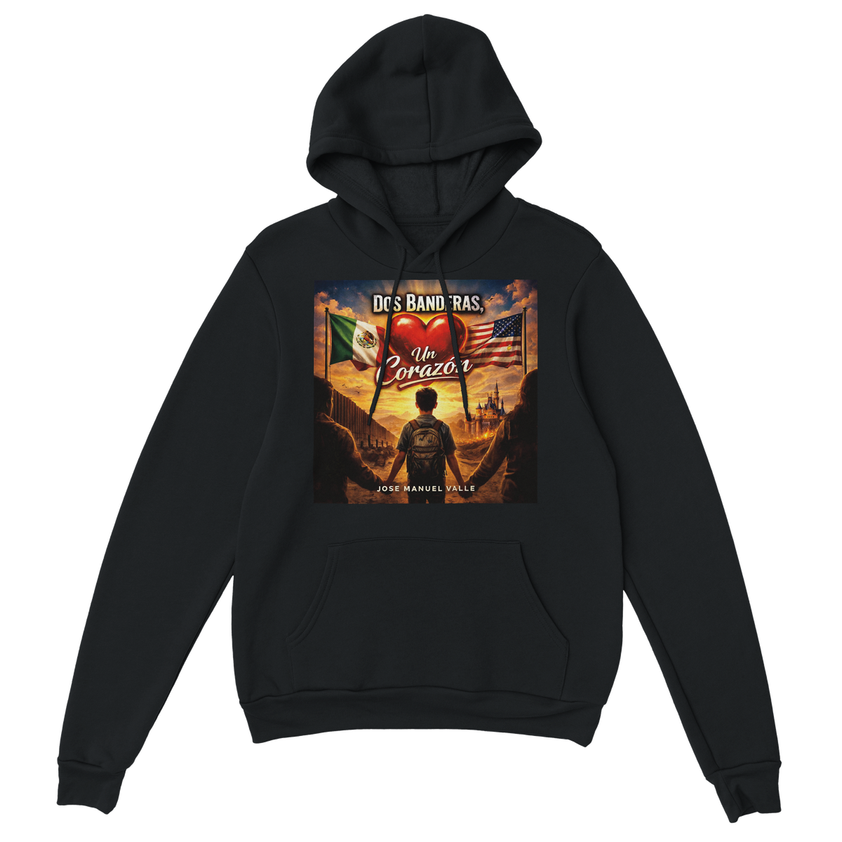 Dos Banderas, Un Corazón - Classic Unisex Pullover Hoodie