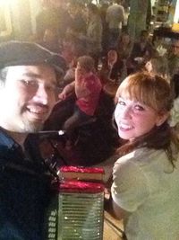 Dahlia Dumont and George Saenz at Accordions Around the World Festival in Bryant Park!