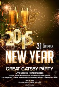 New Year's Eve Great Gatsby Party at Vella Wine Bar with Dahlia Dumont and the Trio du Monde!