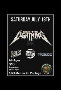 Arson Radio opening for Ride The Lightning ( Metallica Tribute ) & Fierce Atmospheres from Chicago 