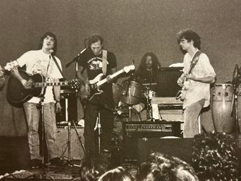 With Rick Danko, Jorma Kaukonen and Tommy Kaelin.  Photo by Steve Eichner.

