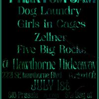 Phantom Sam with Dog Laundry, Girls in Cages, Zellner, and Five Big Rocks