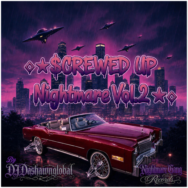 SCREWED UP NIGHTMARE, Vol. 2 by DJDashawnglobal - Fine Art Poster