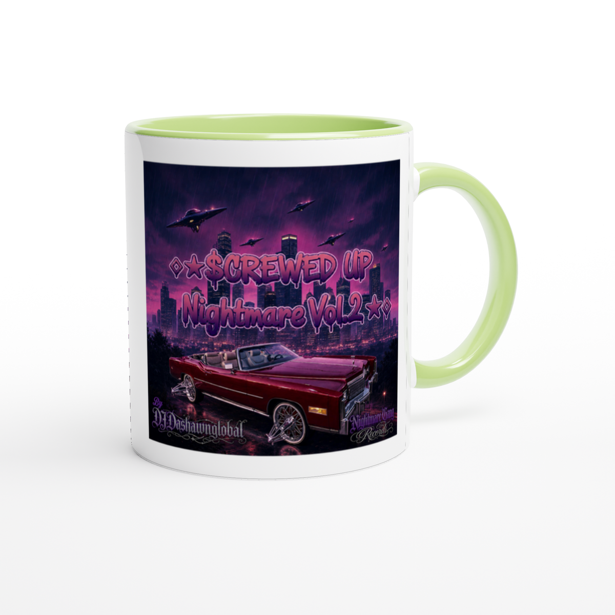 SCREWED UP NIGHTMARE, Vol. 2 by DJDashawnglobal - Ceramic Mug