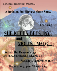 A luminous full harvest moon show by cozy space productions
