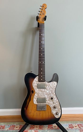 Custom made Stratocaster Slimline-type by Charles Whitfill.
https://www.whitfillcustomguitars.com

