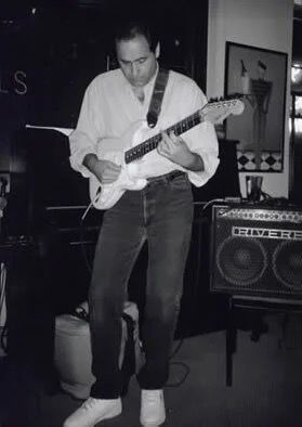 Playing guitar at Vincent's Jazz Cafe in West Chester, PA.
