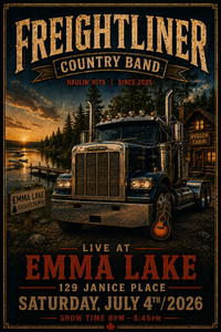 Hyggen Cabin Emma Lake, opening for Wide Mouth Mason