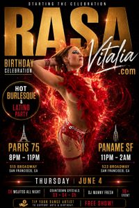 San Francisco, CA: Rasa Vitalia BIRTHDAY BASH Live Jazz & Burlesque Show